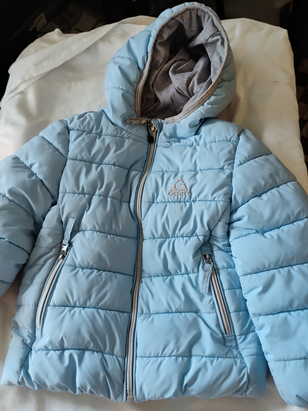 Gerry Weber Light Blue Puffer Jacket with Hood - Kids